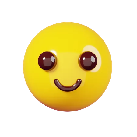 Happy Face Emoji 3D Illustration