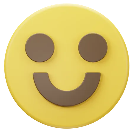 Happy Face Emoji 3D Icon