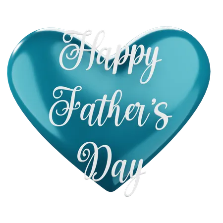 3 D Happy Fathers Day Text Icon Transparent Background 3D Icon