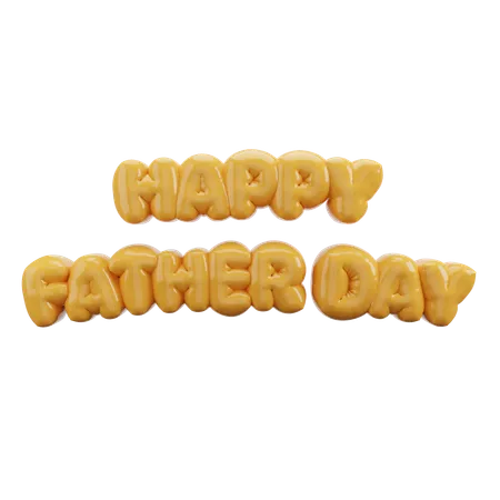 Happy Fathers Day Bubble Balloon Letters  3D Icon