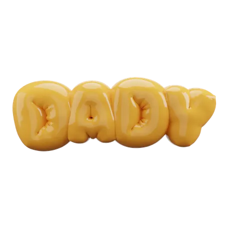 Happy Fathers Day Bubble Balloon Letters  3D Icon