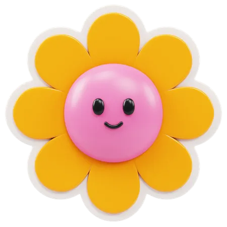 Happy Flower  3D Sticker