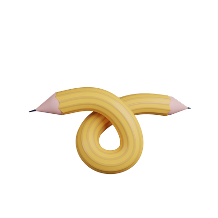 Happy Funny Pencil  3D Icon