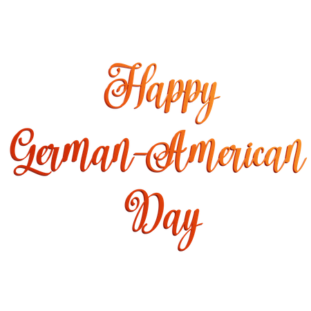 Happy German American Day  3D Icon