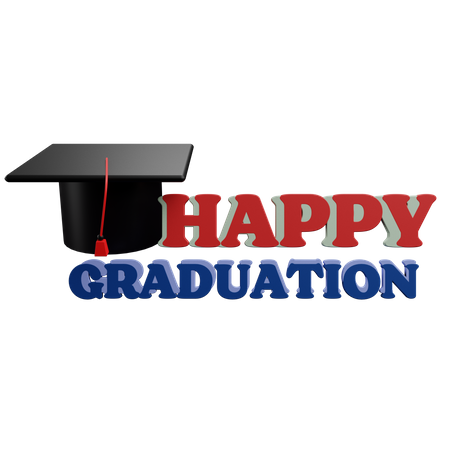 Happy graduation  3D Sticker