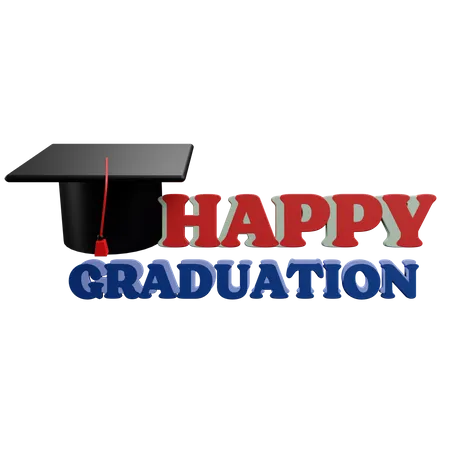 Happy graduation  3D Sticker