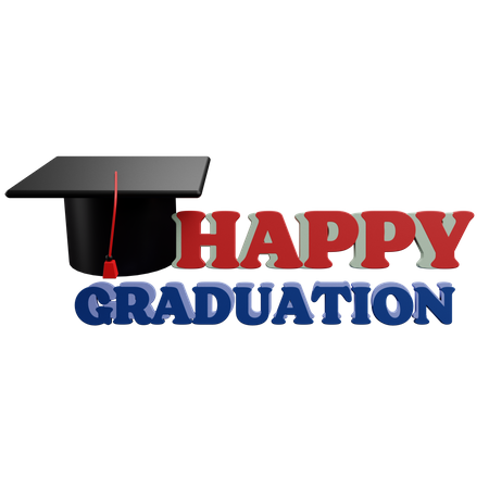 Happy graduation 3D Icon