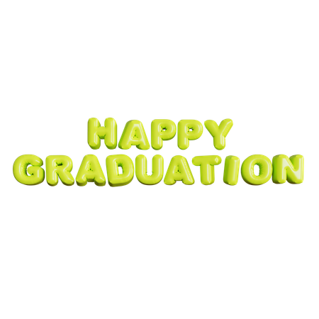 Happy Graduation Balloons  3D Icon