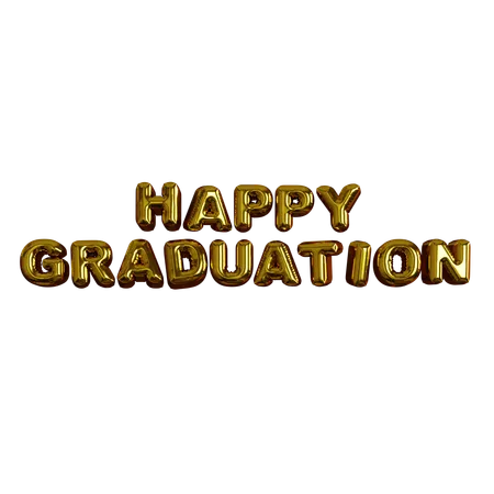 Happy Graduation Balloons  3D Icon