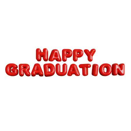 Happy Graduation Balloons  3D Icon