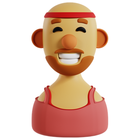 Happy Gymnastic Coach Avatar  3D Icon