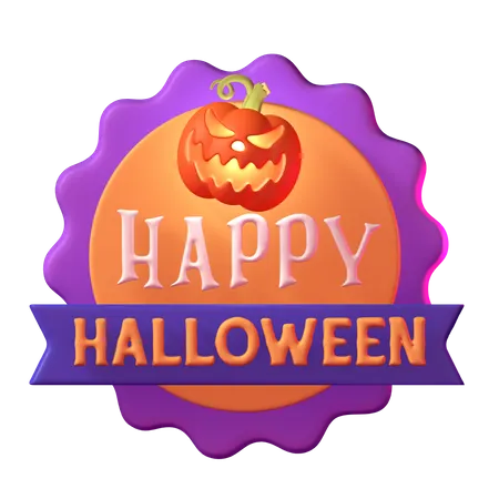 Get Into The Halloween Spirit With Our Spooky Pumpkin Halloween Badge 3 D Design 3D Icon
