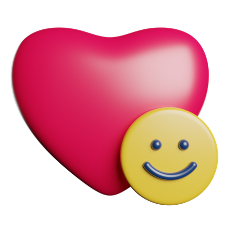 Happy Heart  3D Icon