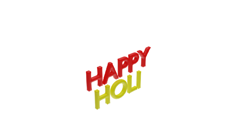 Happy Holi  3D Icon