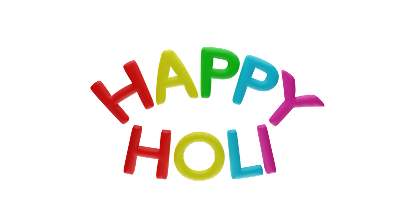 Happy Holi  3D Icon