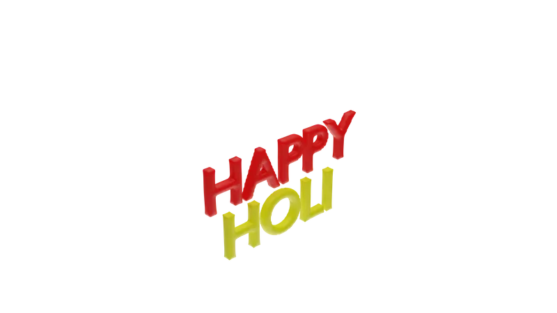 Happy Holi  3D Icon