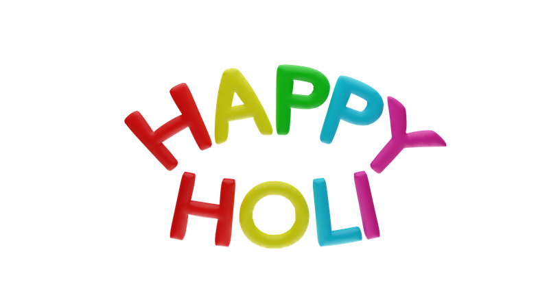 Happy Holi 3D Icon