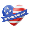 happy independence day 3d logo