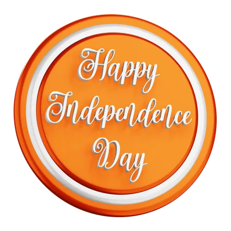 3 D Happy Independence Day Icon With Transparent Background 3D Icon