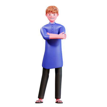 Happy Islamic Male  3D Icon