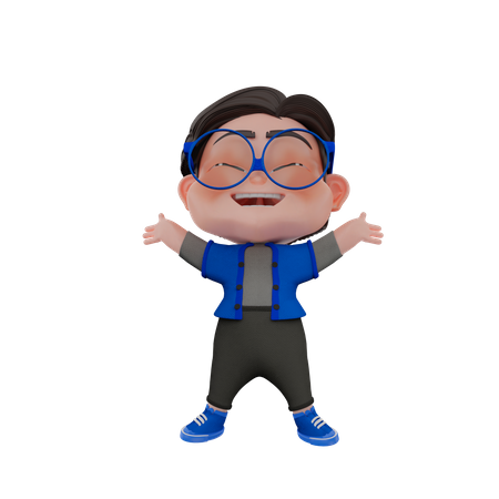 Happy man  3D Illustration