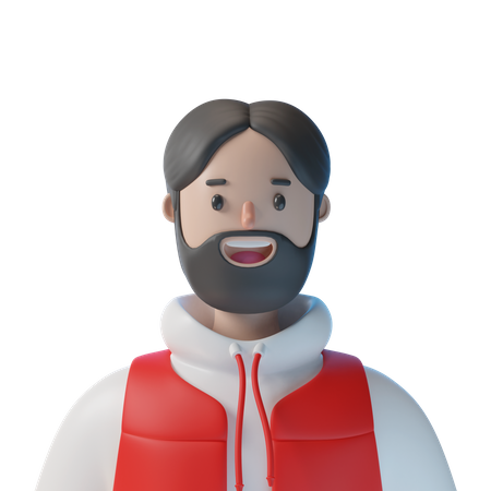 Happy Man  3D Illustration