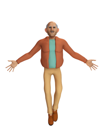 Happy Man  3D Illustration