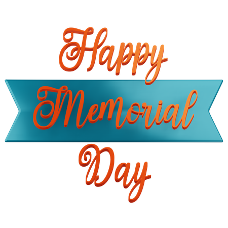 Happy Memorial Day  3D Icon