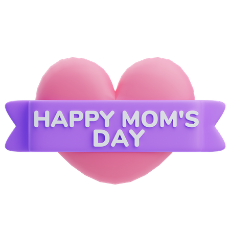 Happy Moms Day  3D Icon