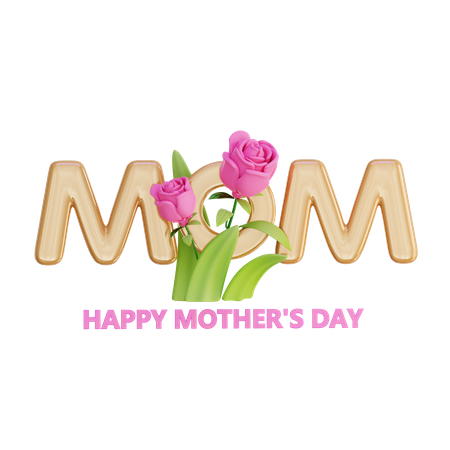 Happy Mother Day Decoration 3D Icon