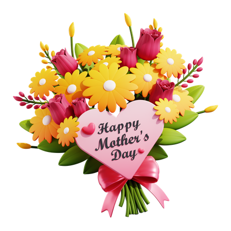 HAPPY MOTHER DAY FLOWER BOUQUET  3D Icon