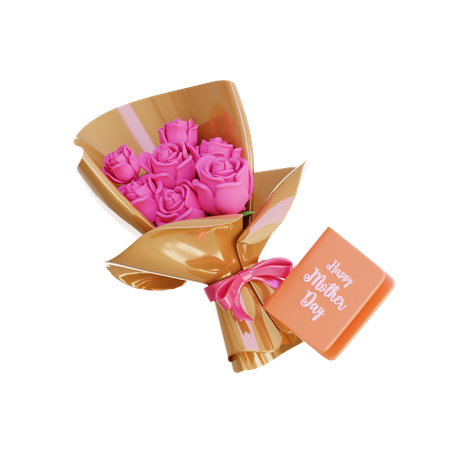 Happy Mother Day Flower Bouquet  3D Icon