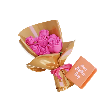 Happy Mother Day Flower Bouquet  3D Icon