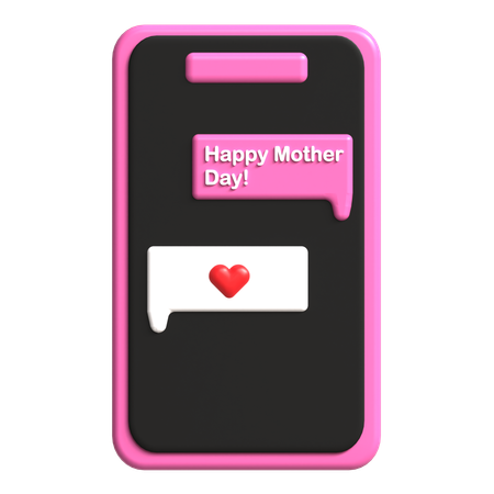 Happy Mother Day Message  3D Icon