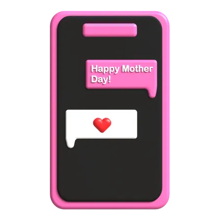 Happy Mother Day Message  3D Icon