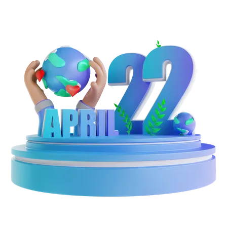 Happy Mother Earth Day  3D Illustration