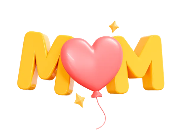Happy Mothers Day 3D Icon