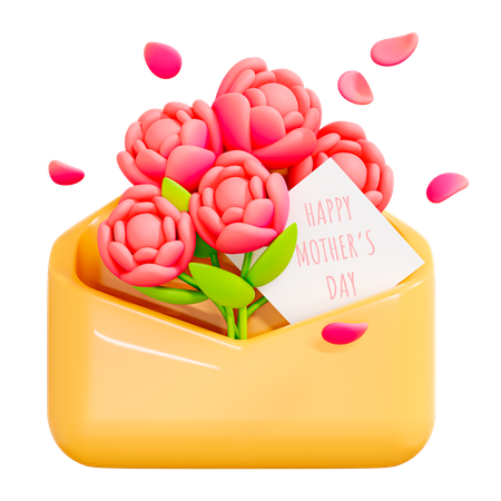 Happy Mothers Day Letter  3D Icon