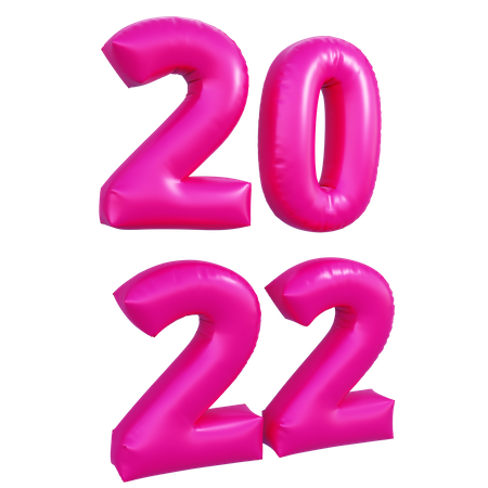 Happy New Year 2022  3D Icon