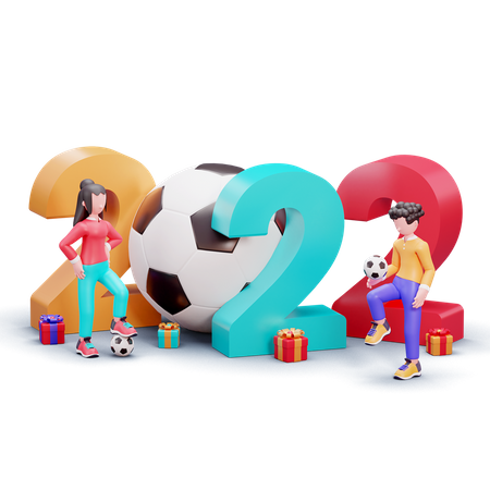 Happy New Year 2022  3D Icon