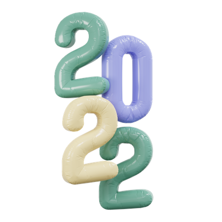 Happy New Year 2022  3D Icon