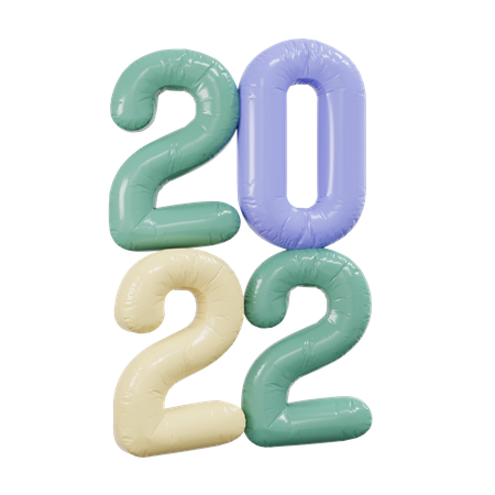 Happy New Year 2022  3D Icon