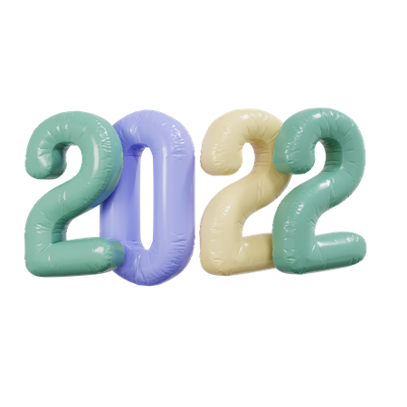 Happy New Year 2022  3D Icon