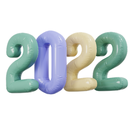 Happy New Year 2022  3D Icon