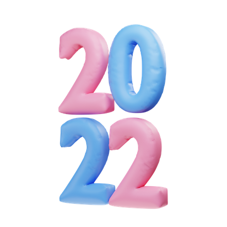 Happy New Year 2022  3D Icon