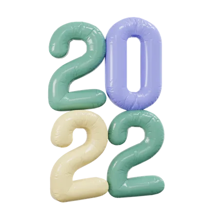 Happy New Year 2022  3D Illustration