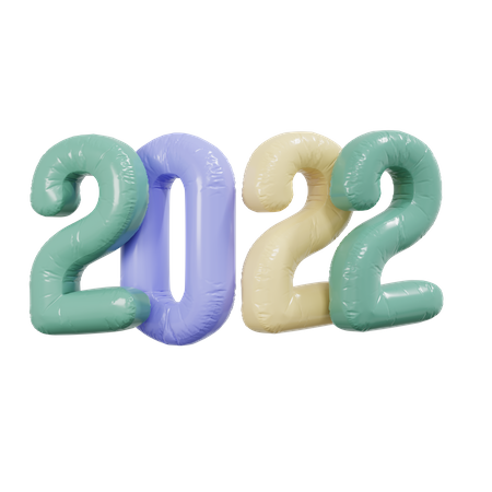 Happy New Year 2022  3D Illustration