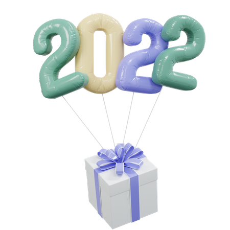 Happy New Year 2022  3D Illustration