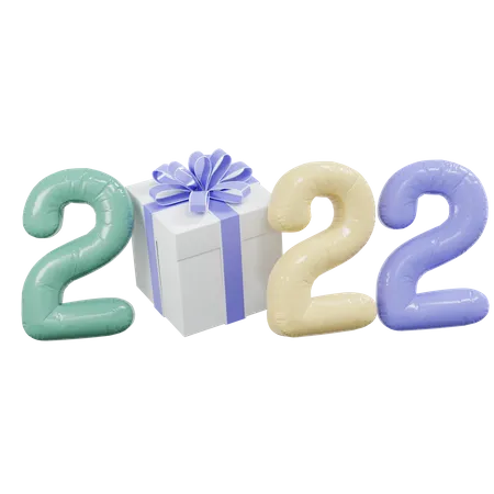 Happy New Year 2022  3D Illustration