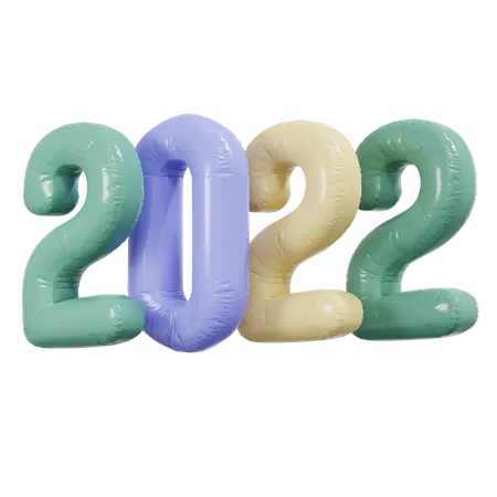 Happy New Year 2022  3D Illustration